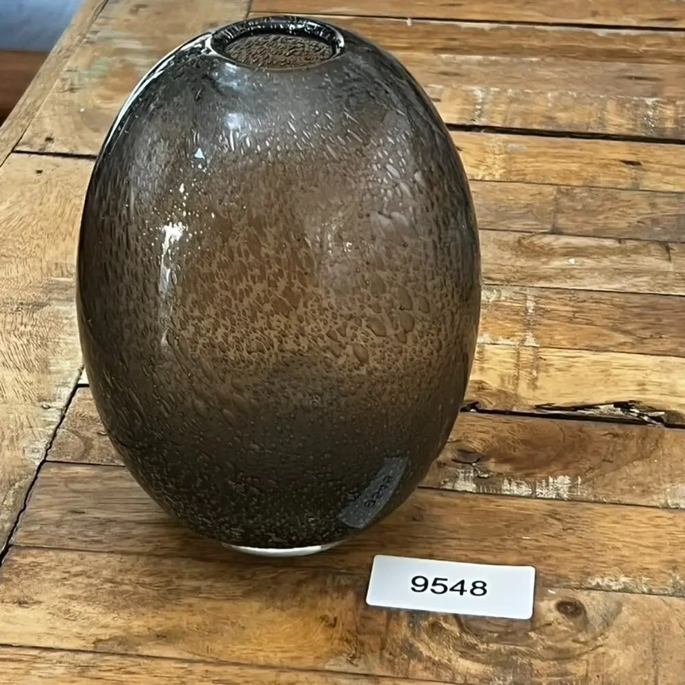 Blown Control Bubble Glass Vase Oval Shaped Minimalist Home Decor